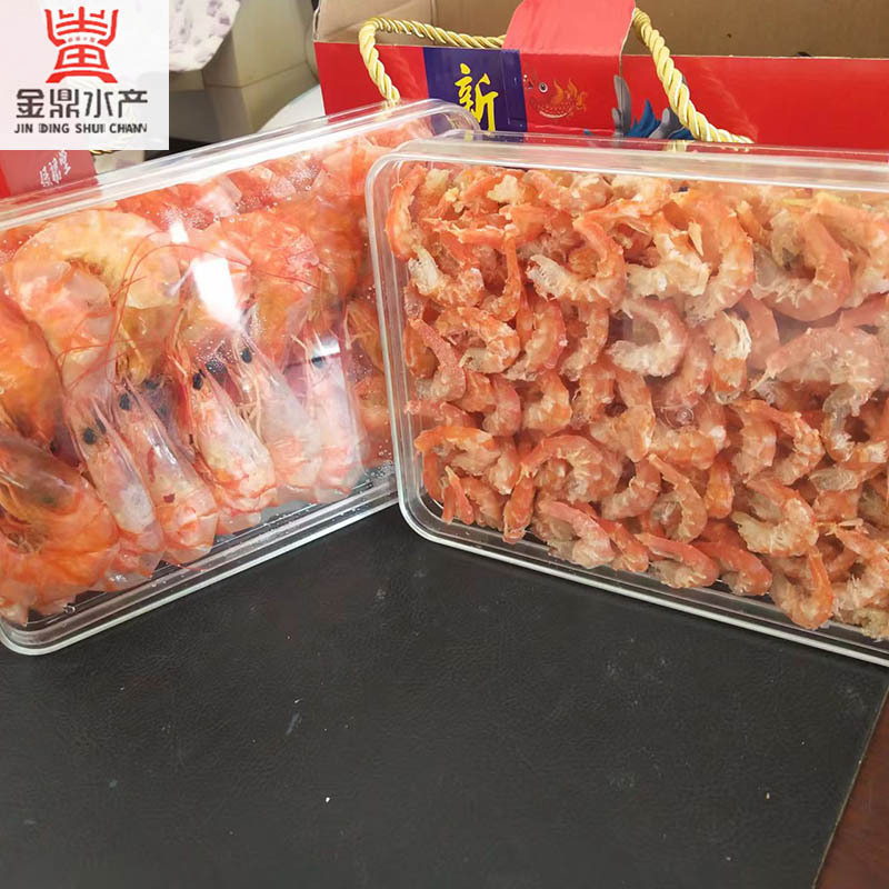 罐裝瑤柱干貝大蝦干海鮮 盒裝手扒蝦罐裝海米特產(chǎn)干貨(圖4)